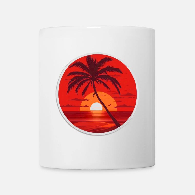 Sonnenuntergang - Tasse - Weiß