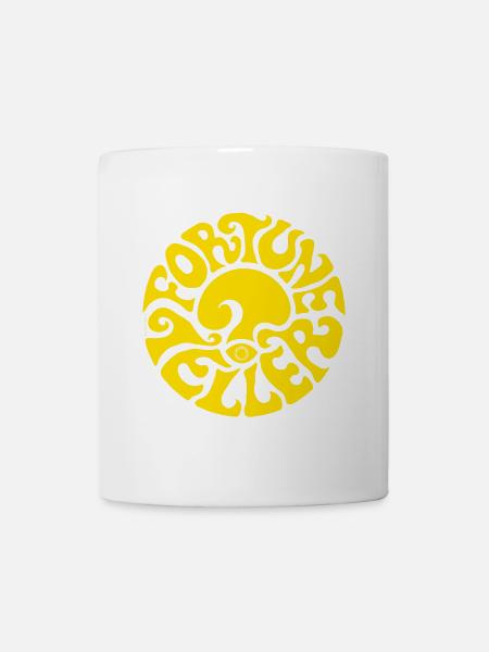 FORTUNE PLATE - yellow - fortune teller psychedelic - Mug - white