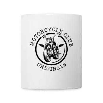 Motorrad Club Custom Garage Chopper Emblem Symbol - Tasse - Weiß - Vorne