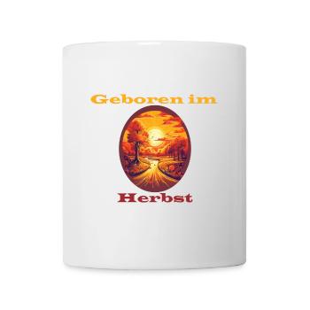Geboren im Herbst xcf - Tasse - Weiß - Vorne