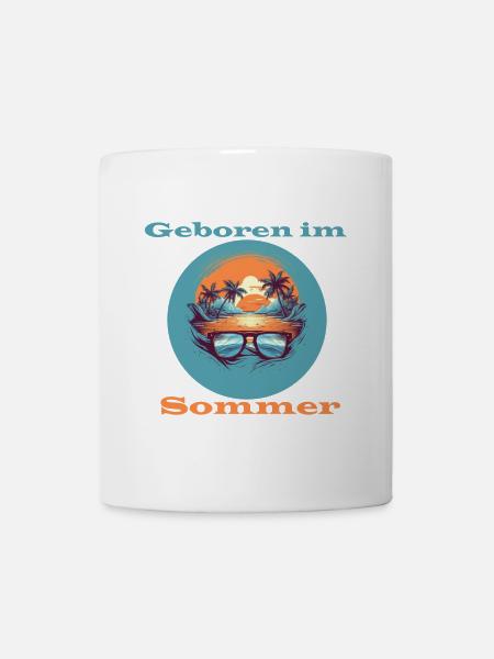 Geboren im Sommer - Tasse - Weiß