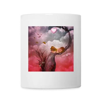 Cute sleeping fairy baby. - Mug - white - Front
