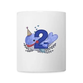 Second Birthday Happy Birthday Little Whale - Mug - white - Front