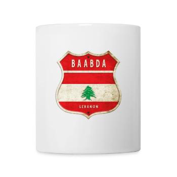 Baabda Lebanon coat of arms flag design - Mug - white - Front