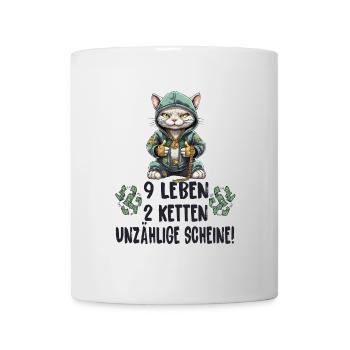 Katzen Hip Hop Design - Tasse - Weiß - Vorne