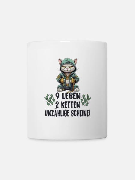 Katzen Hip Hop Design - Tasse - Weiß