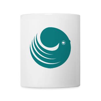 Oktopus Krake Tintenfisch Grafik Logo maritim cool - Tasse - Weiß - Vorne