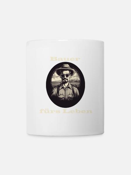 Bauer fürs Leben weiß - Tasse - Weiß