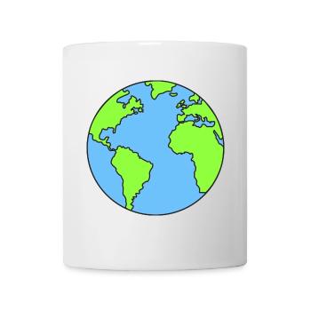 Planet Erde Erdkugel - Tasse - Weiß - Vorne