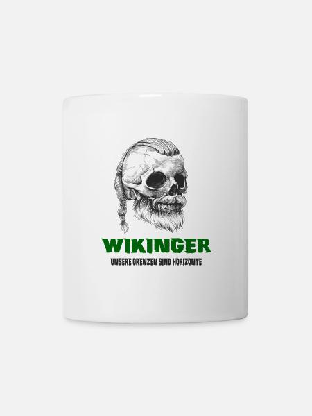 Wikinger Totenkopf Design - Tasse - Weiß