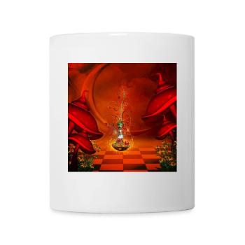 Niedliche Fee mit Baum und Herzen. - Tasse - Weiß - Vorne