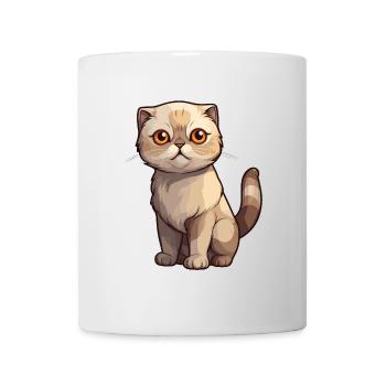 Chaton Scottish Fold de mauvaise humeur - Mug blanc - blanc - Devant