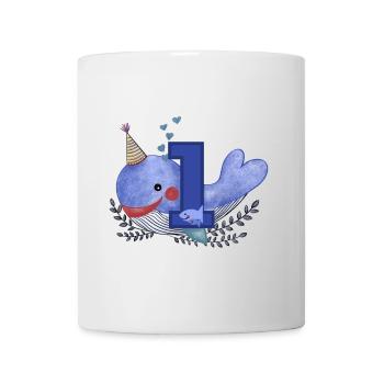 First Birthday Happy Birthday Little Whale - Mug - white - Front