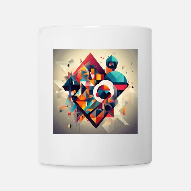 Geometrie Art - Tasse - Weiß