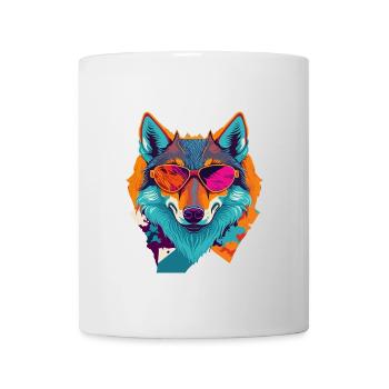 Révolte rétro des loups - Mug blanc - blanc - Devant