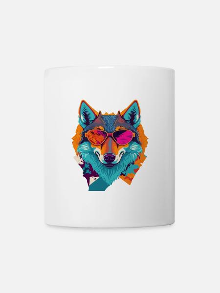 Retro Wolf Revolt - Mug - white