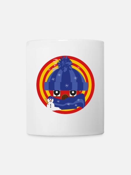 Häuschens Plausch im Winter - Tasse - Weiß