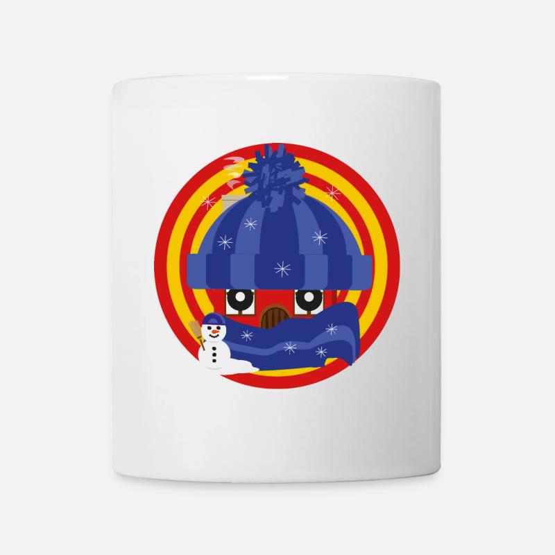 Häuschens Plausch im Winter - Tasse - Weiß