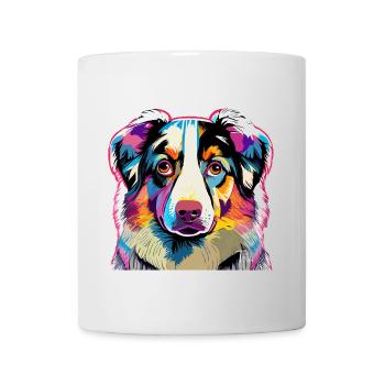 Bunter Australien Shepherd  - Tasse - Weiß - Vorne