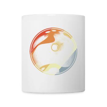 Vintage Bowlingkugel - Tasse - Weiß - Vorne