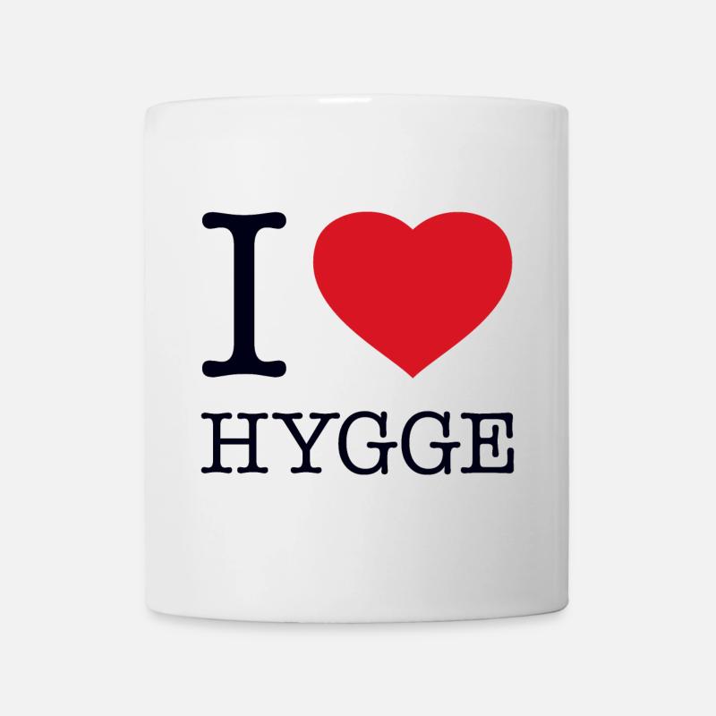 I LOVE HYGGE Dänemark Denmark - Tasse - Weiß