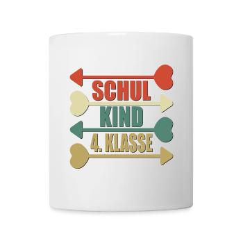 4 Klasse Grundschule - VIERTKLÄSSLER - Tasse - Weiß - Vorne