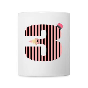 CRAYONS THREE-YEAR-OLD NUMBER 3 THREE - Mug - white - Front