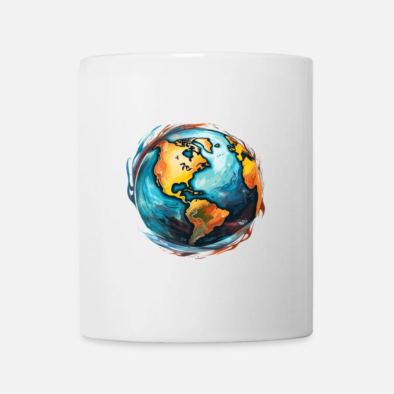 Globe en mouvement - Mug blanc - blanc