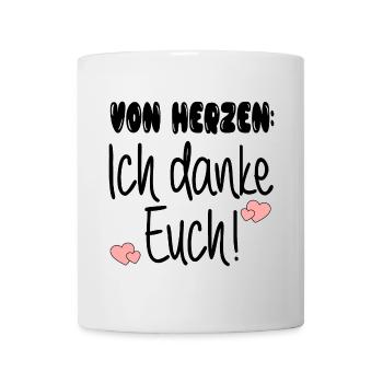 DANKE SAGEN SPRÜCHE - DANKESCHÖN GRUPPE FAMILIE - Tasse - Weiß - Vorne
