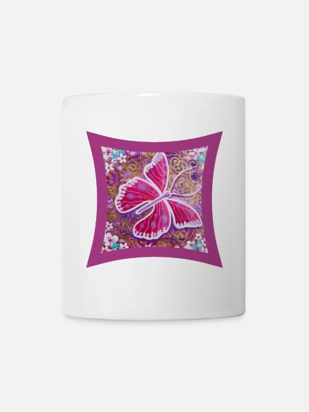 Schmetterling der Leichtigkeit - Sonja Ariel - Tasse - Weiß