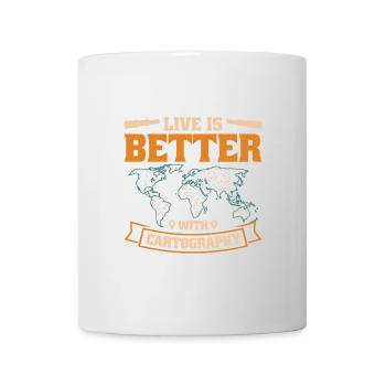 Conception cartographique - Mug blanc - blanc - Devant