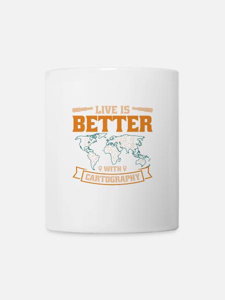 Kartografie Design - Tasse - Weiß