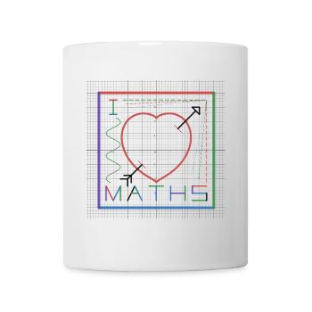 I Love Maths (white background) - Mug - white - Front