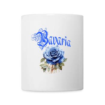 Bavaria Rose – Blaue Rose mit Schriftzug - Tasse - Weiß - Vorne