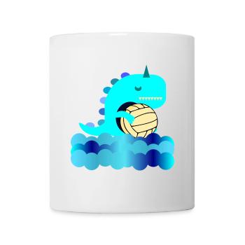 KINDER WASSERBALL DINOSAURIER SCHWIMMBAD - Tasse - Weiß - Vorne