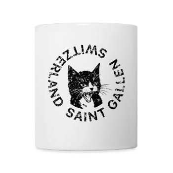 «Cat» Collection – Saint Gallen Switzerland - Tasse - Weiß - Vorne