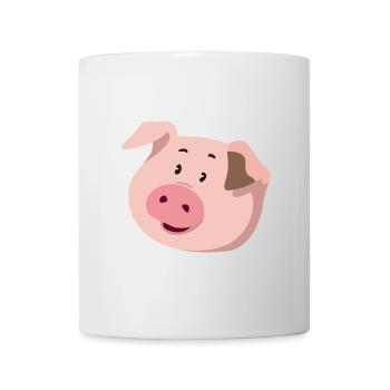 Piggy Head – Cute Animal Illustration - Mug - white - Front