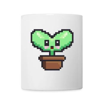 Pflanzliche Pixelkunst - Tasse - Weiß - Vorne