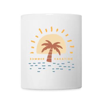Logo de vacances Sunset Palm - Mug blanc - blanc - Devant