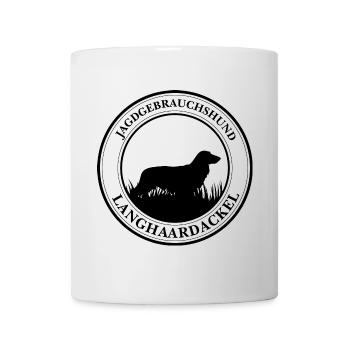 Langhaardackel Jagdgebrauchshund Jagdhund Wilsigns - Tasse - Weiß - Vorne