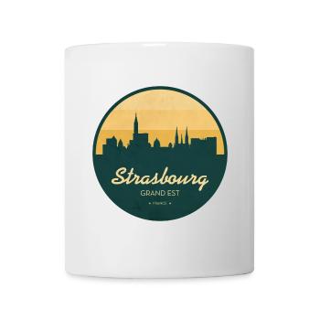 Strasbourg Skyline – Sunset Design - Mug - white - Front
