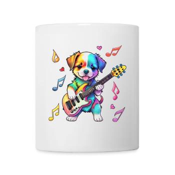 Chiot Rock Star Hound - Arc-en-ciel - Mug blanc - blanc - Devant