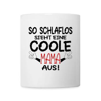 SCHLAFLOSE MAMA - SCHWANGERSCHAFT MUTTER - Tasse - Weiß - Vorne