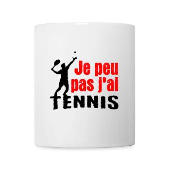 Je peu pas j'ai tennis - Mug blanc - blanc - Devant
