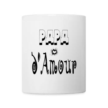 Papa Amour Cœur Père - Mug blanc - blanc - Devant