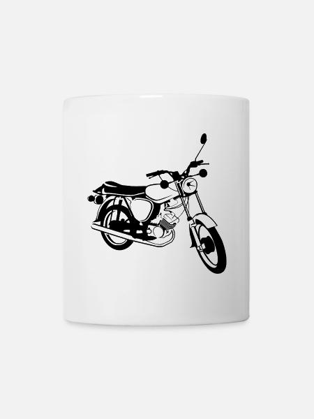 simson s51 Moped Legende DDR Osten Illustration - Tasse - Weiß