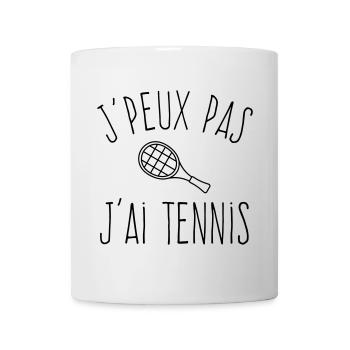 Je peux pas j'ai tennis  - Mug blanc - blanc - Devant