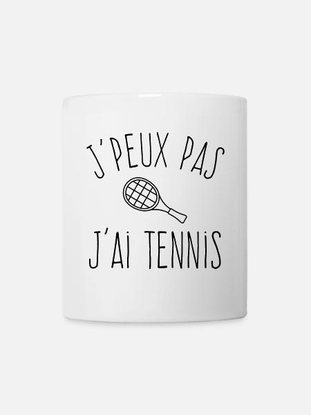 Je peux pas j'ai tennis - Mug blanc - blanc