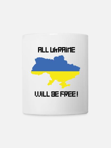 All Ukraine will be free! - Tasse - Weiß