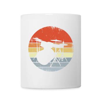 Vintage Schlagzeug Skizze - Tasse - Weiß - Vorne